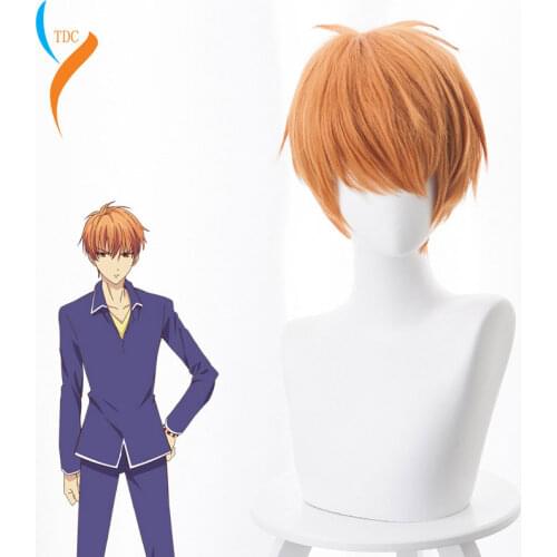 Anime Fruits Basket Soma Souma Kyo Short Wig Cosplay Costume Furutsu Basuketto Heat Resistant Synthetic Hair+Wig Cap