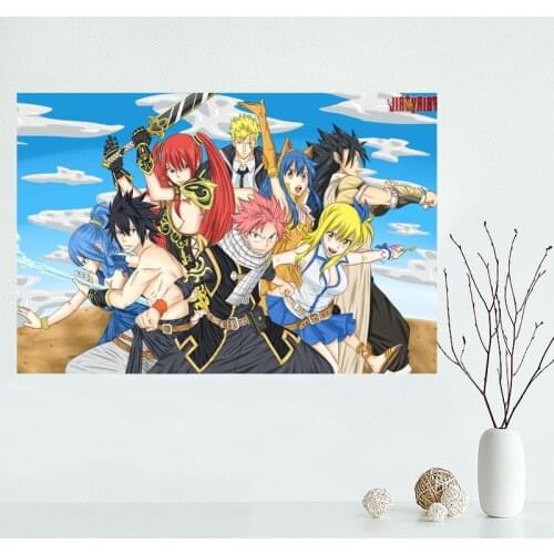 Nice Custom FAIRY TAIL FULL Canvas Poster Print painting Art Wall Silk Poster cloth print Fabric Poster