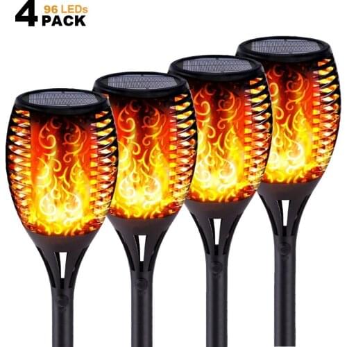 Solar Flame Lamp Flickering IP65 Waterproof LED Garden Decoration Landscape Light Lawn Lamp Path Lighting Torch Light Spotlight