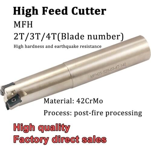 MFH 16/20/25 MM High Feed Cutter Milling Holder CNC Cutting Tool Precision Miller Cutter Shank Bar for LOGU030310 Inserts