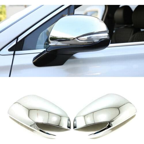 ABS Chrome Rearview Side Mirror Cover Trim 2pcs For Hyundai Santa Fe TM 2019