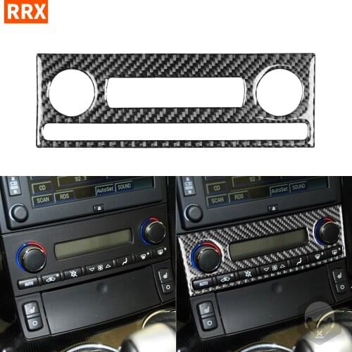 For Chevrolet Corvette C6 2005-2007 Carbon Fiber Stickers Center Console Air Conditioning Button Frame Interiors Car Accessories