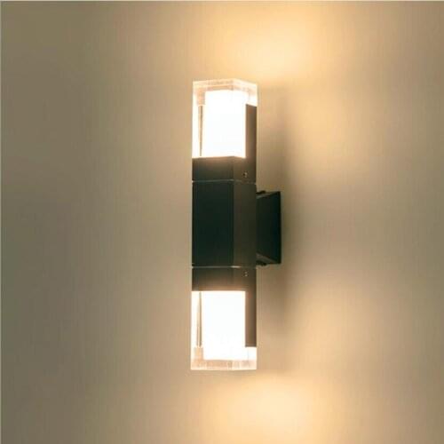 European-style simple outdoor led double-headed aisle smart sensor wall lamp IP65 waterproof indoor living room bedroom wall lam
