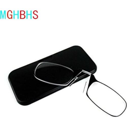 Portable legless pinnosed reading glasses for men Fashionable women can be affixed to the case of mobile phone glasses