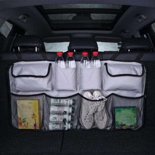 Car Backseat Trunk Organizer Bag Waterproof Storage Pouch Vehicle Mesh Pockets Auto parts