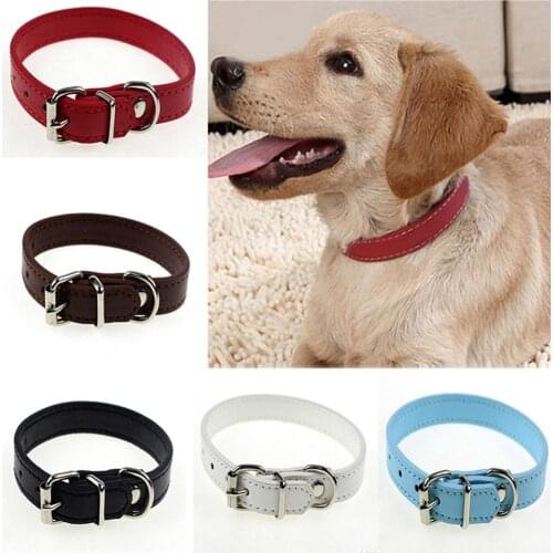 Adjustable Safety Belt Faux Leather Pet Dog Cat Puppy Collar Buckle Neck Strap