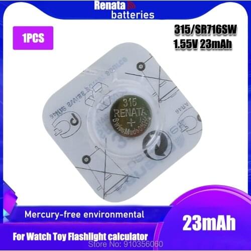 RETAIL Brand New Renata LONG LASTING 315 SR716SW SR716 1.55V Watch Battery Button Coin Cell Swiss Made 100% Original
