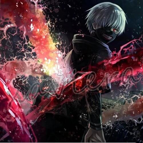 Tokyo Ghoul Diamond Painting Diy 5D Full Drill Anime Cartoon Figure Embroidery Mosaic Rhinestone Cross Stitch Kit Children Gifts