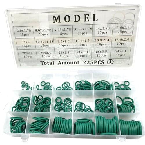 265Pcs 18Sizes Universal Car Air Conditioning HNBR O Rings Auto Repair Tools Compressor Rubber Rings Sealant Car Accessories