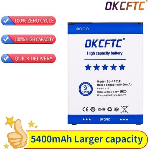 V20 Battery 5400 mAh BL-44E1F Replacement For Mobile Phone LG V20 H915 H910 H990N US996 F800