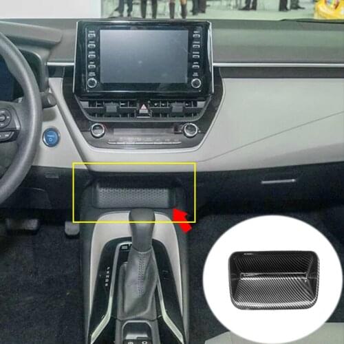 ABS Plastic Internal Car Front Storage Box Decoration Cover Trim Car Styling For Toyota Corolla E210 Sedan 2019 2020 Accessories