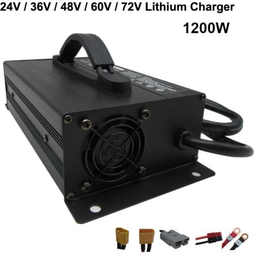 1200W 12V 40A 24V 30A 36V 25A 48V 20A 60V 15A 72V 12A Lithium Charger Output 29.4V 42V 54.6V 67.2V 84V Input 110V / 220V