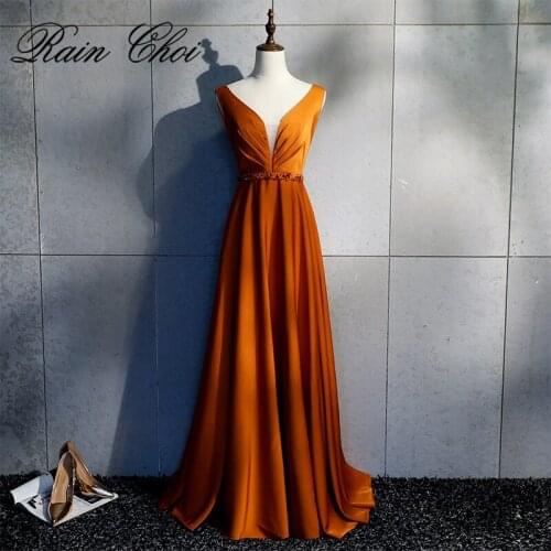 2021 vestidos de baile A-line Formal Prom Dresses vestido de noite V-neck Long Prom Dress