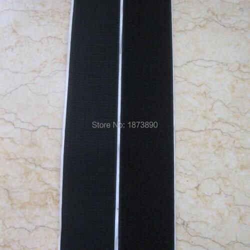 10 yard 20mm 3/4'' Self Adhesive Hook Loop Tape Strong adhesive backing hard soft side High quality Black