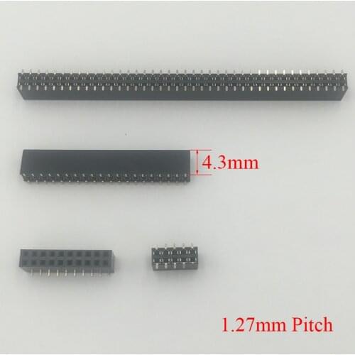 2*3 2x3 2*4 2x4 2*5 2x5 Pin 6P 8P 10P 1.27mm Pitch 4.3mm Height Double Row SMD SMT Female Connector Socket Pin Header Strip