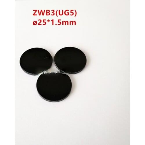 25*1.5mm UV Filter Lens Pieces Zwb3 253.7nm Ug5 Visible Light Absorption Optical Instrument for Photography