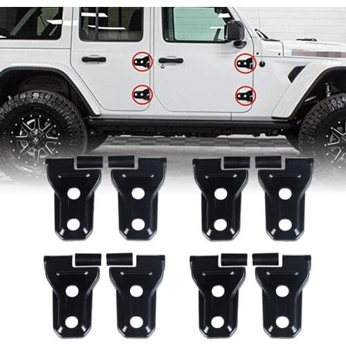 8pcs Red Black Door Hinge Covers Trim For 2018 2019 2020 Jeep Wrangler JL 2/4Door car Accessories