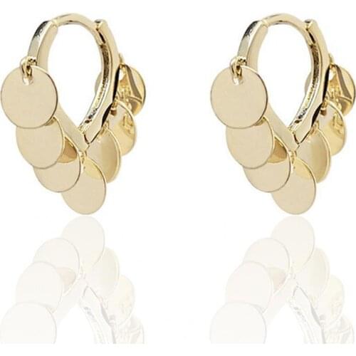 80%HOTWomen Earrings Trendy Punk Alloy Golden Simple Exquisite Hoop Earrings for Wedding