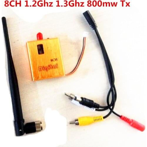 800mW Video Transmitter AV Audio & Video Transmission System Sender 8CH 1.2GHz 1.3GHz