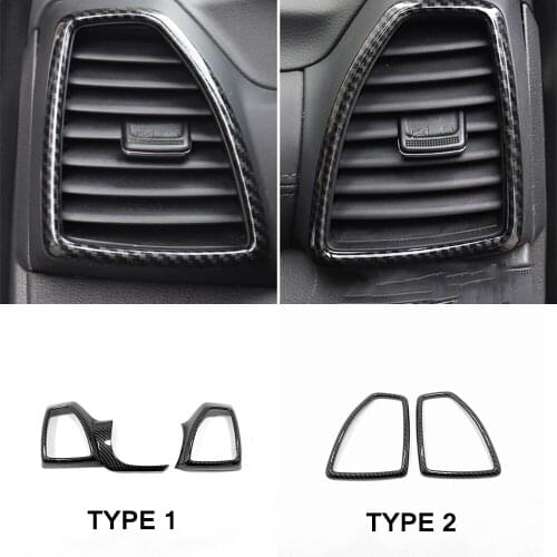 ABS Matte/Carbon fibre For Hyundai Tucson 2019 Car left and right air outlet Cover Trim Car Accessories styling Sticker 2 pieces