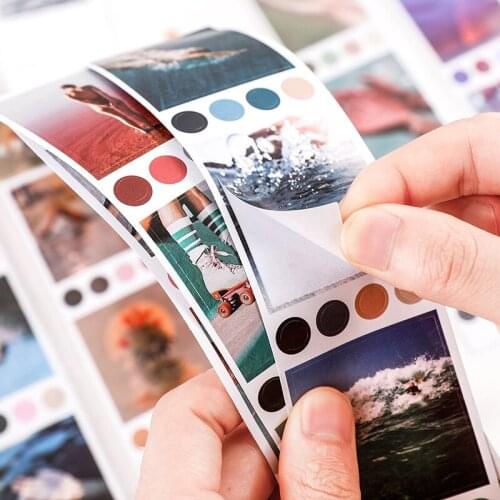 3 pcs/lot Cute Film Scrapbooking Decorative Label Custom Stickers Aesthetic DIY Kawaii Journal Diary Planner Stationery Sticker