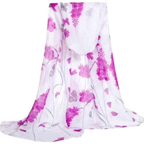 Fashion Butterfly Print Silk Scarf Multi-style Holiday Gift Floral long Chiffon Scarves ladies Summer Beach sunscreen Shawl N80