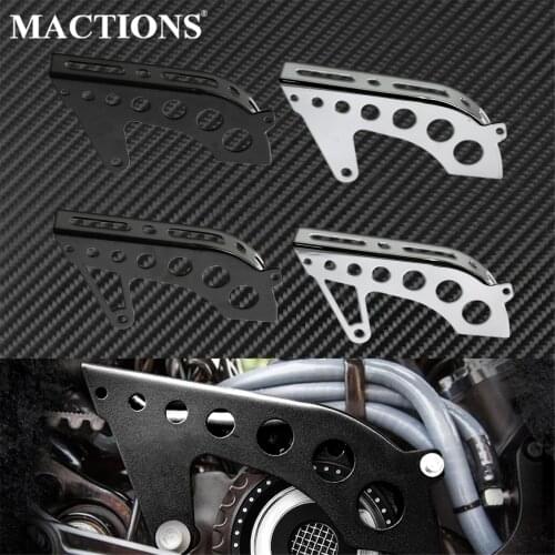 Motorcycle Black/Chrome Drive Pulley Cover Front Pulley Guard Aluminum For Harley Sportster XL 883 1200 Roadster 48 72 SuperLow