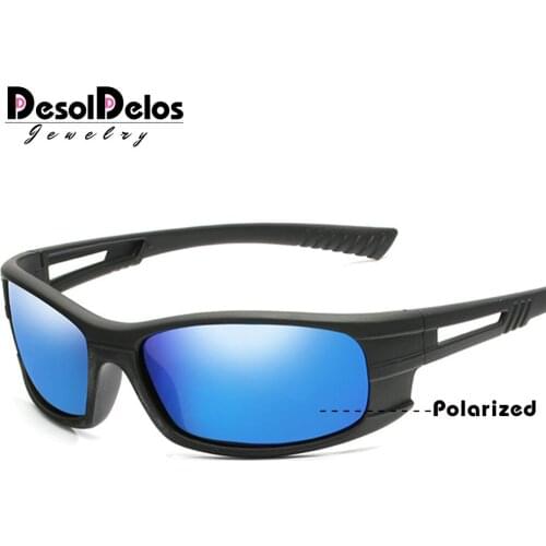 Men Polarized Sun Glasses UV400 Black Frame Plastic Sunglasses Women Oval Driving Sport Glasses Gafas De Sol 063