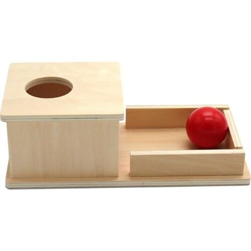 Montessori Wooden Practice Blocks Set Hand Eye Articulation Toy Durable Object Box With Ball Tray For Toddlers