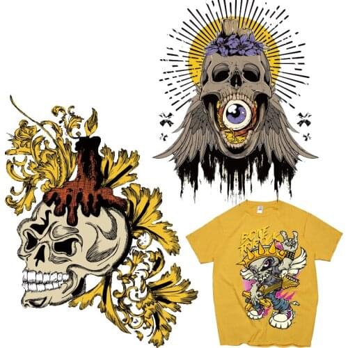 ZOTOONE Skull stickers for iron transfer clothes DIY accessory t-shirt dresses washable heat transfer