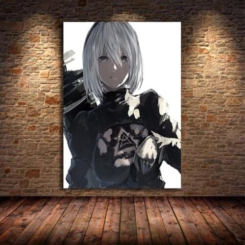 Game of NieR:Automata 2B Girl The Decoration Painting Canvas Posters Prints Cuadros Wall Art Pictures For Living Room Unframed