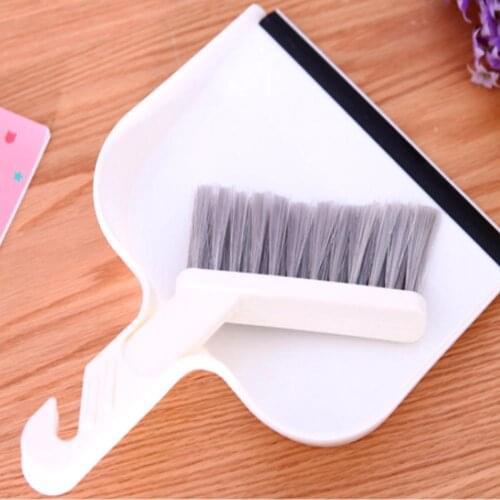 Mini Desktop Sweep Cleaning Brush Table Small Broom Multi-function Can Be Hanging Desk Dustpan Set 2021 New Fashion