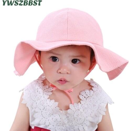 New Summer Outdoor Baby Girl Visor Cotton Sun Cap Children Bucket Hats Autumn Baby Hat Kids Beach Cap Brim Sun Hat for Girls