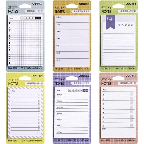 New 6 style cute weekly planner memo pad office school supply kawaii notes post it sticker scrapbook filofax agendas scheduler