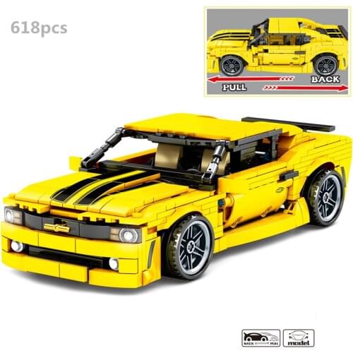 NEW High-Tech Camaros Sports Racing Car Building Blocks Classic Supercar Model Kit Toys For Children Gift Compatible With Bricks