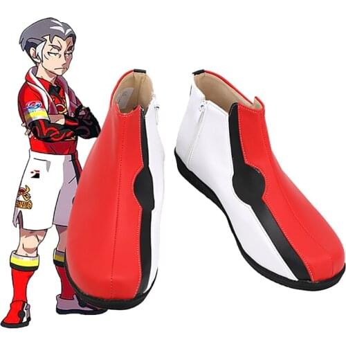 Pokemon Sword/Shield Kabu Cosplay Boots Red Leather Shoes Custom Made Any Size