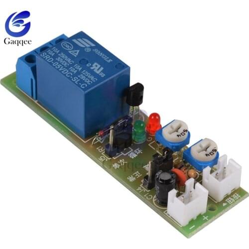 Adjustable Cycle Timer Delay On/Off Switch Power Supply Relay Shield DC 5V 12V 24V Timer Delay Relay Module (0 -15 Minutes)