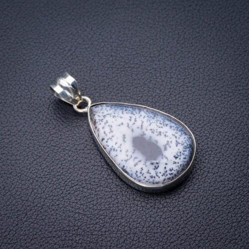 StarGems Natural Dendritic Opal Handmade 925 Sterling Silver Pendant 1.75" E0338