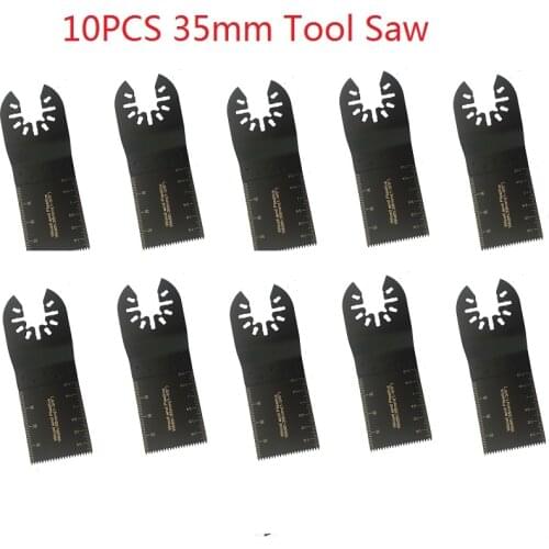 10PCS 35mm Universal HCS Oscillating Multi Tool Saw Blades for Metal Wood Cutting Multitool Woodworking Cutter Power Tools