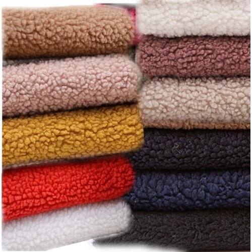 Thickened warm cashmere fabric plush shoes and hats cotton padded jacket lining dogs nest cushion doll cotton fabric 50x160cm