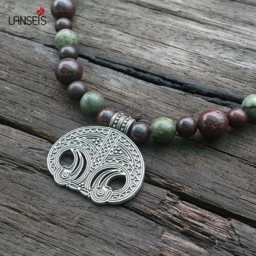 Medieval Slavic Costume Jewelry Brooch, Slavic Inspirations Rough Viking Age Dress Kette Necklace Brooch Jewelry For Charm Women