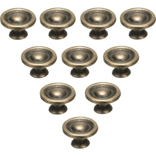 10pcs Furniture Knobs Antique Brass Handles Cupboard Wardrobe Doors Drawers Cabinet Knobs Hardware Tools