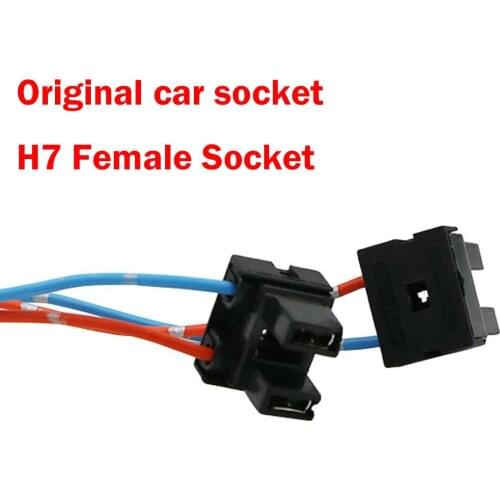 2pcs H7 Original car LED Female Adapter Wiring Harness Sockets Wire Connector For Headlights Fog Lights