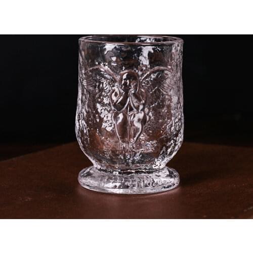 2 Pieces Whisky Angle Glass 3d Creative Home Water Juice Coffee Tea Glasses Transparent Drinkware 70ml
