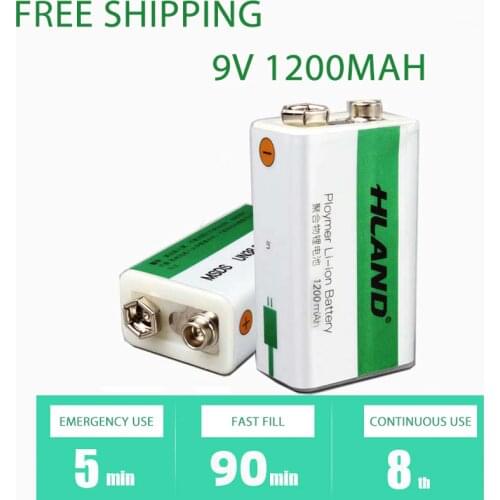 2021 new USB cycle charging battery 9V 1050mAH is suitable for camera and other series of electronic products+USB charging cable
