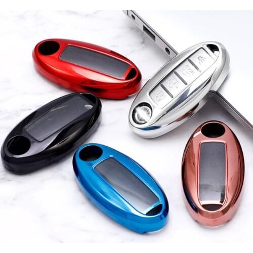 Car TPU Key Case Holder Shell Chain For For Nissan Rogue XTrail T32 T31 Qashqai J11 J10 Kicks Tiida Murano Juke Versa Infiniti