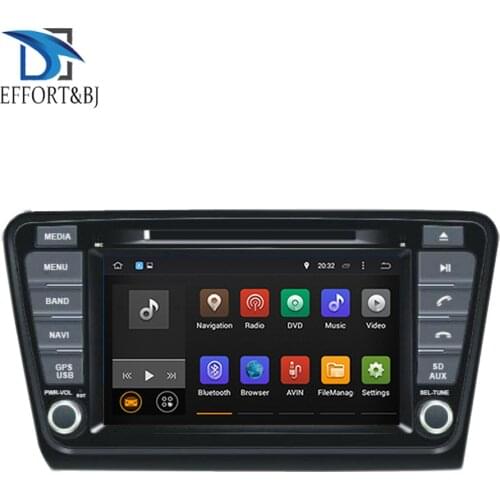 8'' Octa Core RAM 4GB Android 9.0 car Radio player DVD 32G ROM for SKODA OCTAVIA 2014-2019 3/4G DAB Tape Recorder Car DVD Player