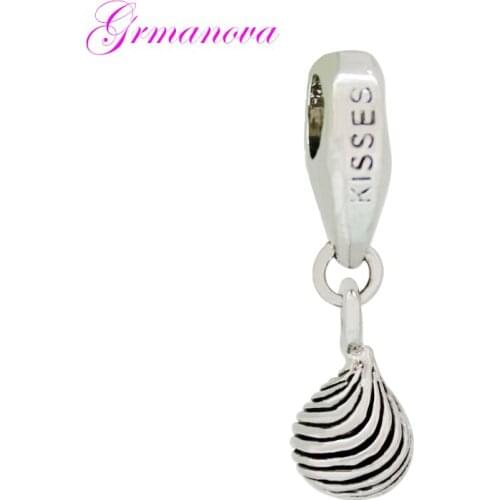 Kiss classic pop couple chocolate pendant European big hole charm beads amulet Fit Pandora Bracelet Womens DIY Jewelry