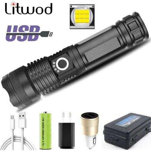 Ceholyd XHP100 Powerful Led Flashlight Zoomable Torch Aluminum Waterproof Light Lantern Rechargeable 18650 Battery Dropshipping