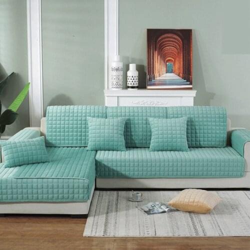 New Thicken Crystal Velvet Fabric Sofa Cover Slip Resistant Slipcover Seat European Couch Cover Sofa Towel for Living Room Decor